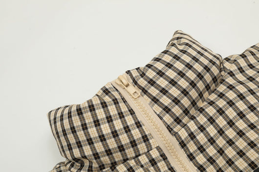 Chaqueta Corta de Algodón Estilo Retro Americano a Cuadros - Image 20