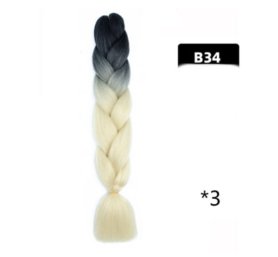 Peluca Trenzada Degradada Fibra Química Alta Temperatura - Image 49