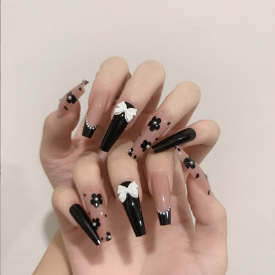 Uñas Decorativas con Cristales Brillantes para Mujer - Image 7