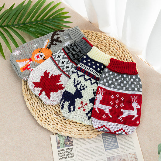 Suéteres Tejidos para Mascotas - Ropa de Otoño e Invierno para Bichón Frisé y Corgi