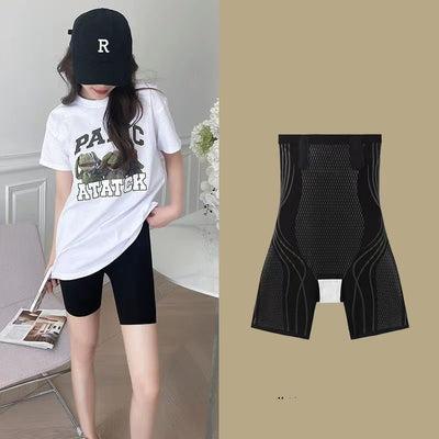 Pantalones Deportivos de Cintura Alta sin Costuras con Efecto Líquido - Image 5