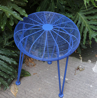 Taburete Lateral Klein Blue de Metal Artesanal
