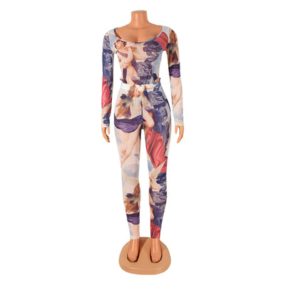 Jumpsuit Ajustado de Malla Transparente con Mangas Largas - Image 5