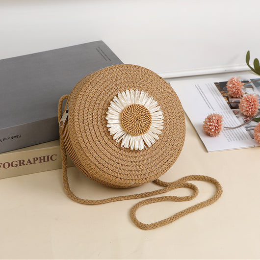 Bolsa Crossbody de Rafia Tejida Estilo Pastoral para Móvil - Image 16