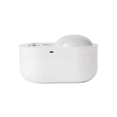 White USB star projector night light with a rotating dome, featuring a sleek design and a USB-C port. - Image 3