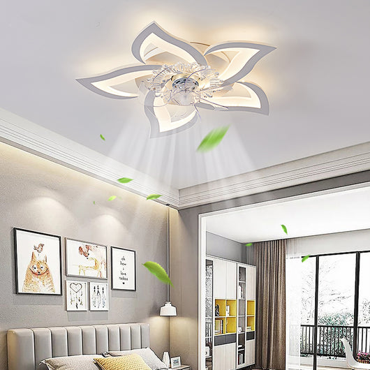 Lámpara de Techo Silenciosa con Ventilador para Dormitorio y Sala