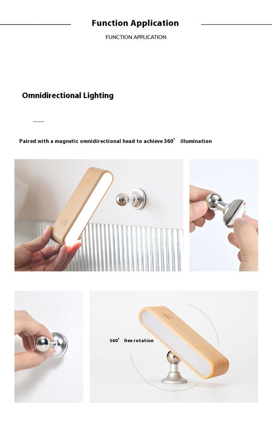 Lámpara de Pared LED Moderna en Madera Maciza sin Instalación - Image 12