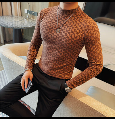 Camiseta Cuello Alzado Tendencia Moderna para Hombre - Image 28