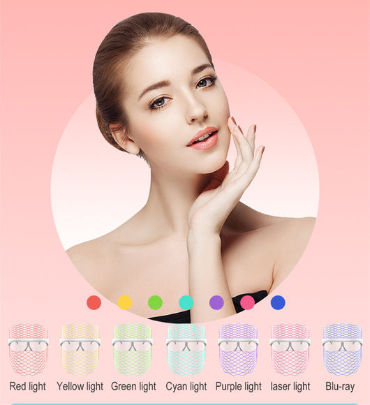 Máscara Facial LED Fotón 7 Colores Recargable - Rejuvenecimiento de Piel - Image 5