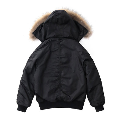 Chamarra Retro para Hombre con Cuello de Pelaje Grueso - Image 27