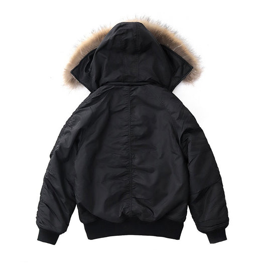Chamarra Retro para Hombre con Cuello de Pelaje Grueso - Image 27