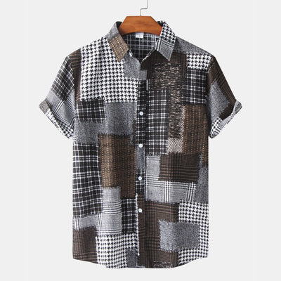 Camisa Hawaiana de Algodón y Lino para Hombre - Diseño Estampado Manga Corta - Image 16