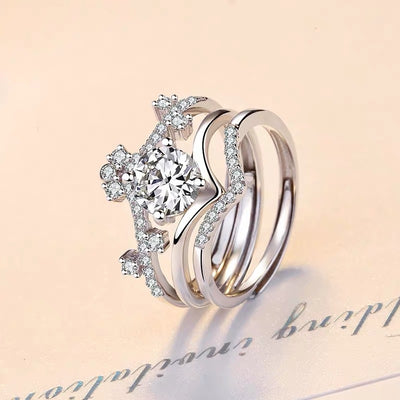 Anillo Corona Floral Diosa - Set 3 en 1 Plata - Image 6
