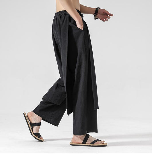Pantalones Casuales de Algodón y Lino para Verano - Image 13