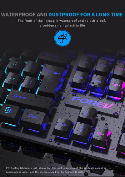 Teclado Iluminado con Cable para Computadora de Escritorio y Portátil - Image 13