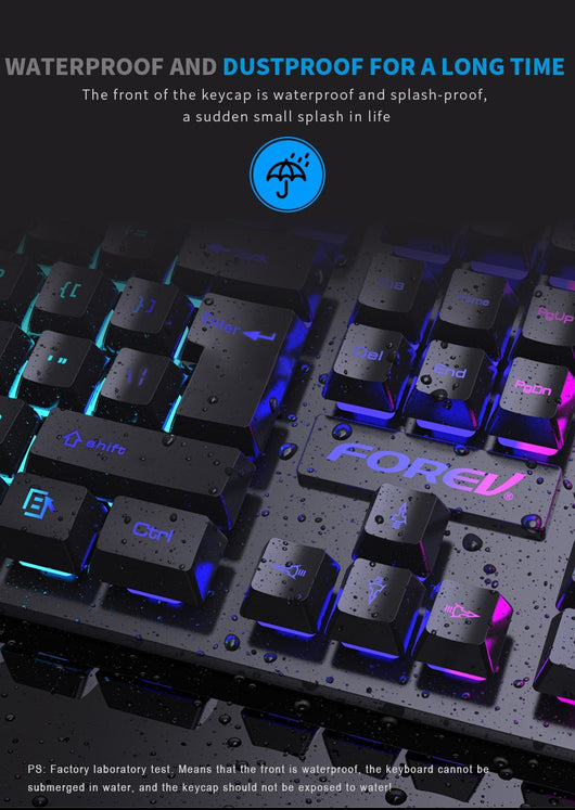 Teclado Iluminado con Cable para Computadora de Escritorio y Portátil - Image 13
