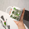 Taza de Cerámica Blanca con Diseño Botánico