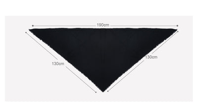 Bufanda Triangular de Color Puro - Chal Cálido de Imitación Cachemira para Mujer - Image 10