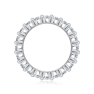 Anillo de Boda Luó Shén - Moissanita Ovalada Premium en Plata S925 y Platino - Image 4