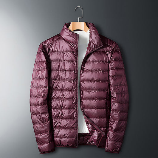 Chaqueta Acolchada de Plumas Ligera con Cuello de Pie para Otoño e Invierno - Image 11