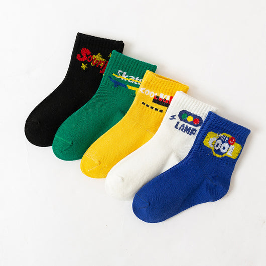 Calcetines Infantiles de Algodón con Diseños Animados - Calcetines Escolares Cómodos - Image 12