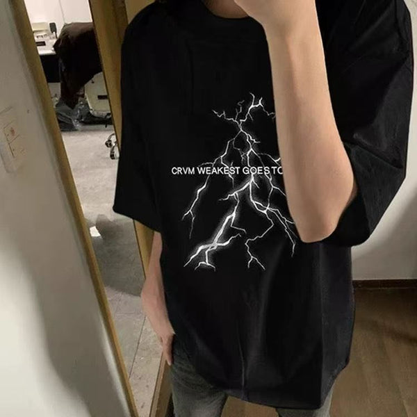 Camiseta Corta Estampado Rayo para Hombre