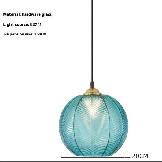 Lámpara Colgante de Cristal con Patrón de Hojas para Dormitorio - Image 9