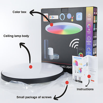 Lámpara de Techo Inteligente RGBCW con WiFi y Control de Intensidad