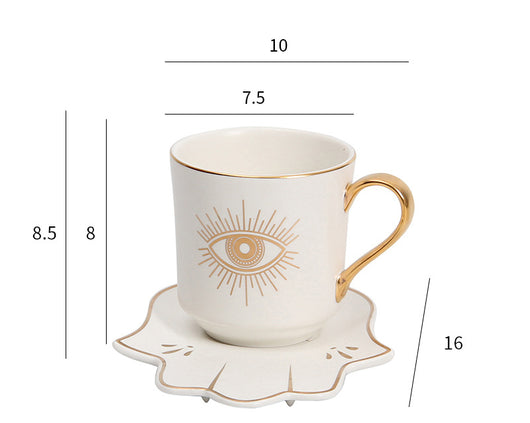 Taza de Café Europea con Plato de Cerámica Estilo Creativo - Image 27