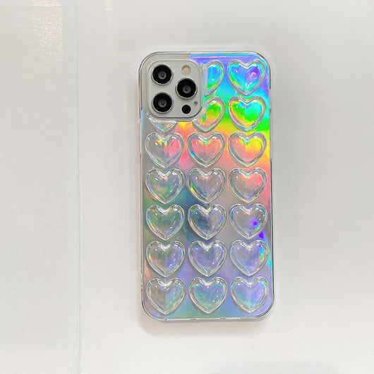 Funda Transparente 3D con Grabado Láser Love para Celular