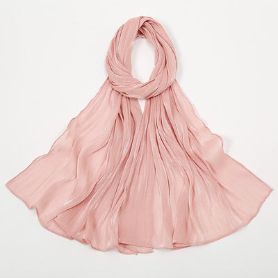 Pañuelo de Seda Chiffon Transpirable Efecto Anti-Arrugas Colores Lisos - Image 24