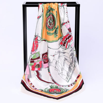 Pañuelo de Seda Estampado Náutico - Bufanda Fashion Versátil - Image 4