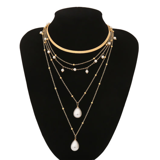 Collar de Novia con Perlas y Borlas Multicapa - Image 9