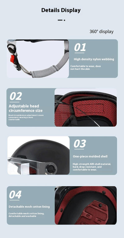 Casco Motocicleta Eléctrico con Protección Solar y Certificación 3C - Image 10