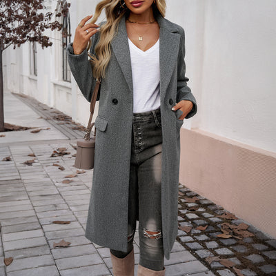 Abrigo Elegante con Cuello Solapa para Mujer Ejecutiva - Image 6