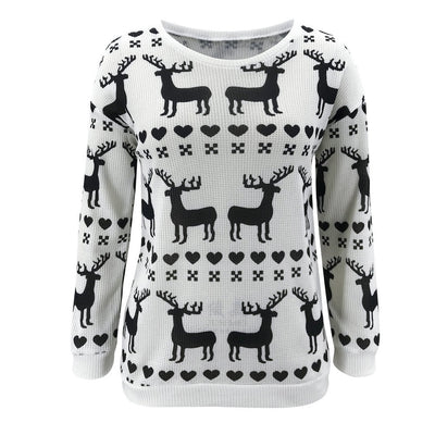 Suéter Holgado con Estampado Navideño de Venado - Image 11