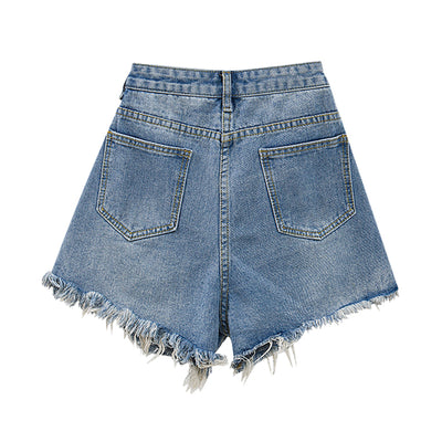 Shorts de Mezclilla Mujer Diseño Verano Bordes Rotos - Image 10