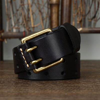Cinturón de Cuero para Hombre con Hebilla Doble Pasador - Image 2