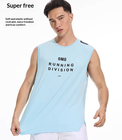 Camiseta Deportiva Hombre Sin Mangas Transpirable Seda Helada Entrenamiento Ligero - Image 12
