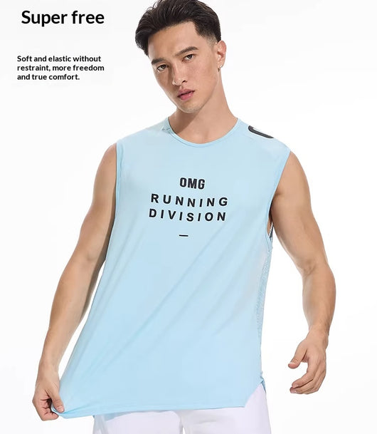 Camiseta Deportiva Hombre Sin Mangas Transpirable Seda Helada Entrenamiento Ligero - Image 12