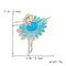 Rhinestone Pearl Dress Dancing Girl Brooches Women Dancer Sports Brooch Pins Gifts Estilo F