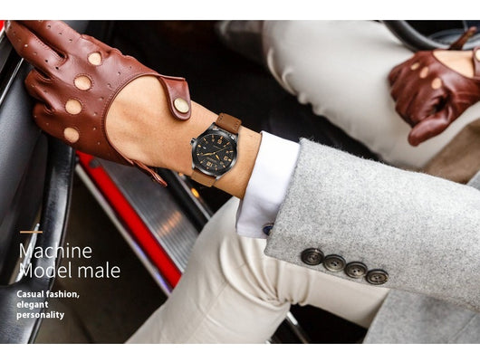 Reloj Mecánico Automático Retro Cuero Genuino Estilo Ejecutivo - Image 24