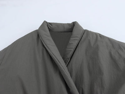 Abrigo Kimono Cruzado Diseño Exclusivo con Cordones y Encaje en Algodón - Image 14