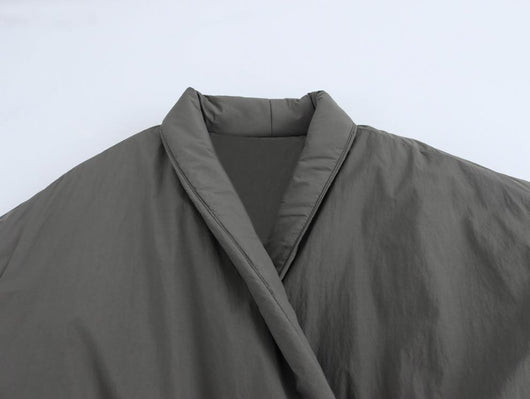 Abrigo Kimono Cruzado Diseño Exclusivo con Cordones y Encaje en Algodón - Image 14