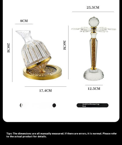 Juego de Copas de Vino Tinto Cristal Dorado Estilo Europeo - Image 12