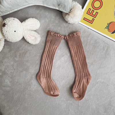 Calcetines Infantiles Otoño con Borde de Encaje - Largo Medio - Image 13