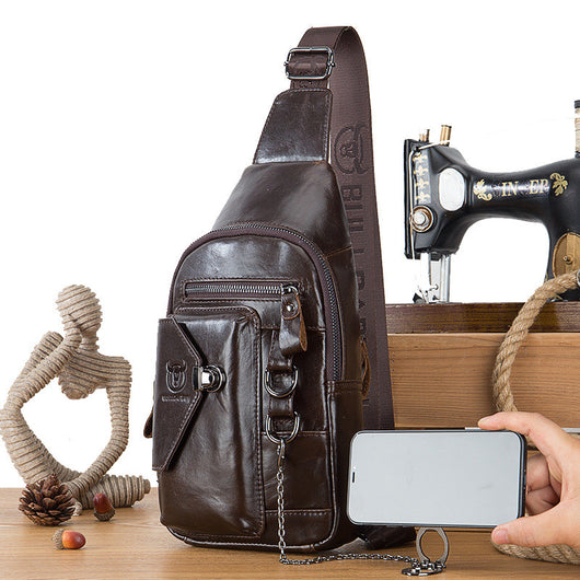 Bolsa Mensajero de Cuero Genuino para Hombre - Estilo Profesional - Image 8