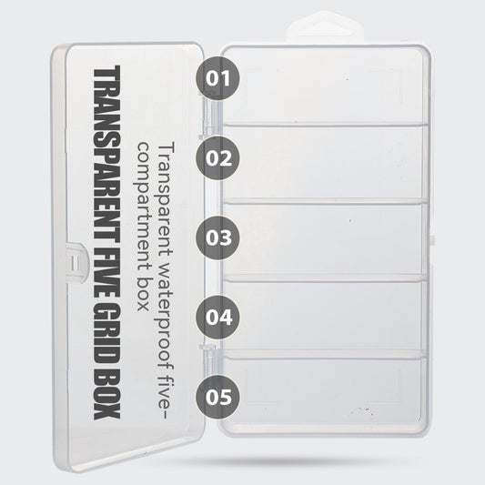 Caja Organizadora de Pesca con 5 Compartimentos Transparentes - Image 2