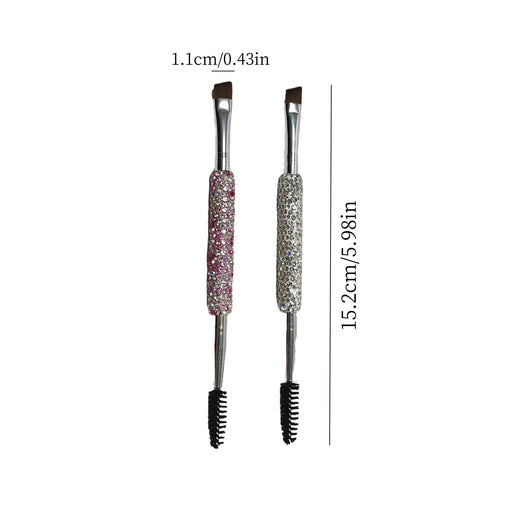 Cepillo de Cejas Dual con Incrustaciones de Diamante - Portátil y Profesional - Image 13