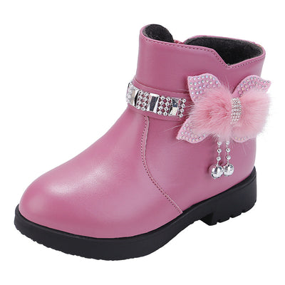 Botas Infantiles de Cuero con Moño - Cálidas y Elegantes para Niñas - Image 5